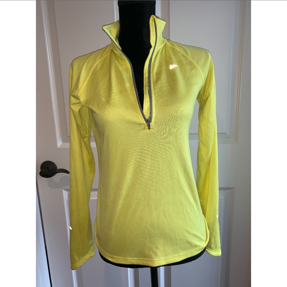 Small Yellow Nike Dri-Fit Pullover